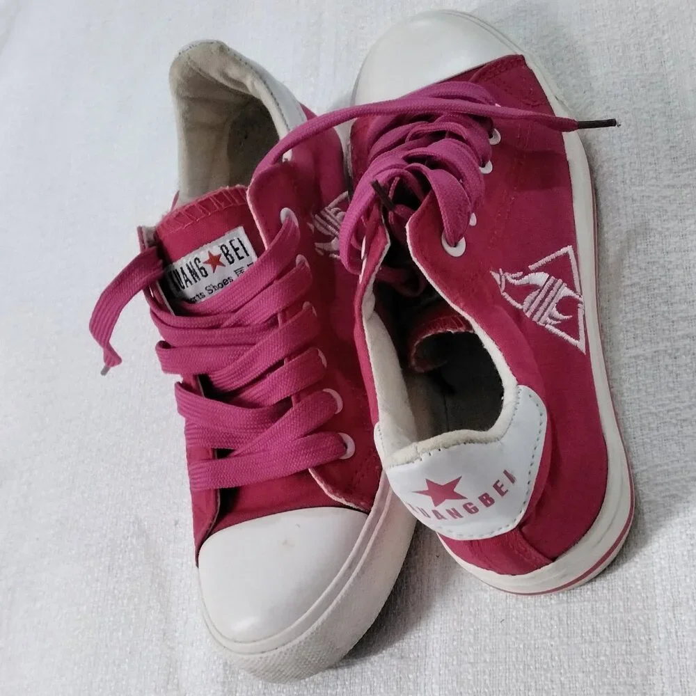 kuan bei Women Sneakers Canvas Size 7.5 Fushia Size 38 Europe - Picture 8 of 16